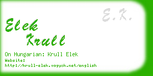 elek krull business card